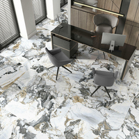 George Group Azulejo de porcelana negra de cuerpo completo para piso Pisos Porcelanato Azulejos 60x60 Precio Marbl Look Tile
