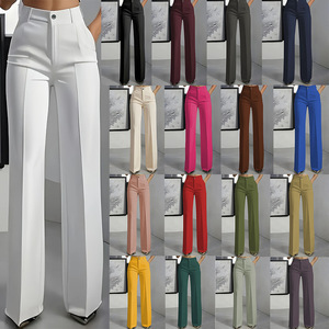 Nouvelle Arrivée 2026 – <span class=keywords><strong>Pantalon</strong></span> de Costume <span class=keywords><strong>Droit</strong></span> et Simple de Haute Qualité pour <span class=keywords><strong>Femme</strong></span>, <span class=keywords><strong>Pantalon</strong></span> Large pour le Bureau, Grandes Tailles Disponibles - Product Image 2