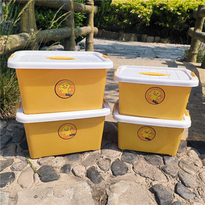 Caja de Almacenamiento de Plástico con Diseño de Pato Amarillo, 10L-20L, Rectangular, Ecológica, Organizador de Ropa para Hogar, Auto, Dormitorio, Almacenamiento de Juguetes - Product Image 2