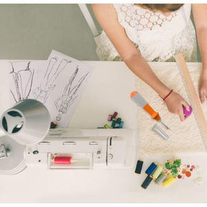 Çift renkli dayanıklı silikon kolu zanaat bıçak el dikiş çapraz dikiş aracı kuşgözü kesici dikiş Ripper dikiş aksesuar - Product Image 4