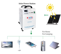 Système Onduleur Solaire Hybride 1KW 2KW avec Énergie Solaire 1KW, Générateur Solaire 300W et Kit de Panneaux 500W, Batterie Lithium-Ion