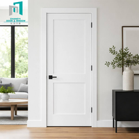 Porte de chambre en MDF massif sculptée sur mesure, détails de surface élégants pour salon de villa et intérieur de maison de style classique