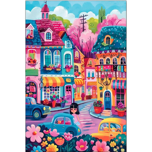 Kit Pittura Diamante Fai da Te con Stampa Paesaggistica Colorata, Mosaico a Punti di Cristallo, Pittura con Pietre per Principianti, Decorazione Murale per la Casa - Product Image 1