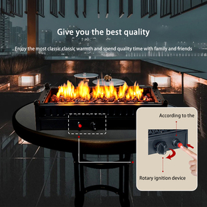 Vườn vuông xách tay hố lửa bảng Top lò sưởi ngoài trời gas hố lửa - Product Image 5
