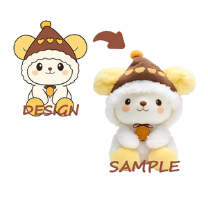 Mainan Hewan Boneka Lembut yang Dapat Dipersonalisasi untuk Hadiah Promosi - Kapas Organik Isian Kapas PP Lapisan Jala Pereda Stres - Product Image 5
