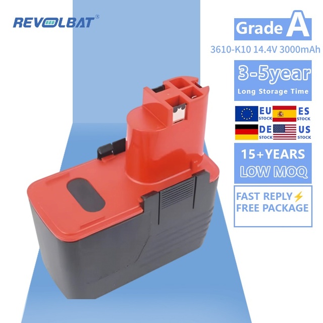 High Quality Replacement Revolbat 3610-K10 14.4V 3000mAh Ni-MH Battery Compatible With 3610 3612 3615 3650 3655 B2610 Power Tool