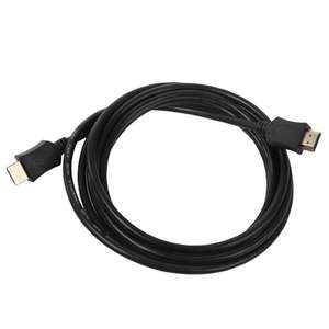 Cable HDMI de 3 m, color negro, velocidad, 4k, 3D, audio y video, ideal para conectar dispositivos multimedia y pantallas. - Product Image 1