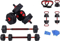 Ensemble d'haltères réglables en béton à prix avantageux, haltères kettlebell, haltères de musculation, 10 kg, 15 kg, 20 kg, 30 kg et 40 kg