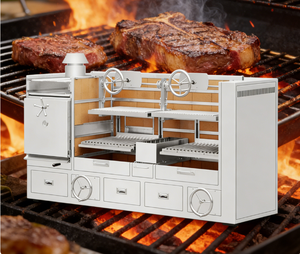 Parrilla de Carbón Multifuncional de Acero Inoxidable para Jardín, Estilo Ahumador - Product Image 1