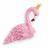 Juego de Decoración de Pared con Cabezas de Animales de Fieltro Hechas a Mano, Decoración Colgante 3D para Cuarto de Niños