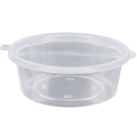 Conteneur alimentaire en plastique jetable de 2 oz avec compartiment à sauce intégré, boîte d'emballage à emporter pour restaurant