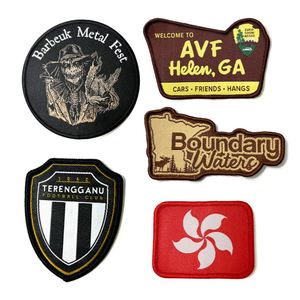 Manufactory Wholesale Embroidered Badges Iron on Jean <b>Jacket</b> <b>Patches</b> Fabric Carton Design Free Sustainable Custom Shape - Product Image 1