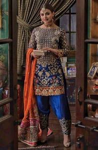 ATIYA LIBAS-Robe en mousseline de soie asymétrique pour fête/mariage-2019 - Product Image 2