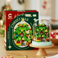 Blocs de construction de Noël Père Noël, sapin, bonhomme de neige, cerf, jouet de décoration à assembler de grande taille