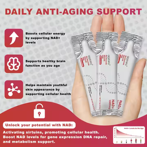 Vente en gros OEM NAD + 1000mg Nicotinamide Boisson Offre spéciale Complément alimentaire en fibres Impression d'étiquettes avec logo personnalisé Suppléments à base de plantes - Product Image 5