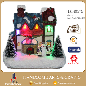 Pulgadas pequeño LED decoración resina Navidad <span class=keywords><strong>casas</strong></span> de pueblo - Product Image 3