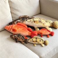 Coussin en peluche personnalisé en forme de poisson, imprimé numérique 3D hyper réaliste, variété eau salée/eau douce, vente en gros, usine OEM ODM