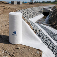. Tissu géotextile tissé pour le renforcement de la base routière, fournisseur direct d'usine