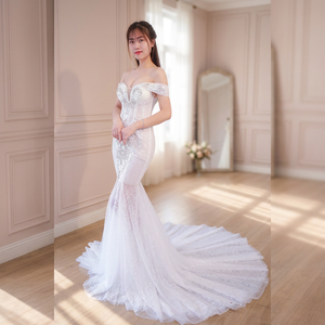 ชุดเพื่อนเจ้าสาวแฟชั่นชุดแต่งงานนางเงือก - Product Image 3