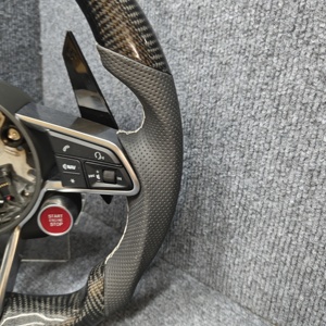 Volant en fibre de carbone personnalisé pour Audi A3 A4 A5 A6 S3 S4 S5 <span class=keywords><strong>S6</strong></span> S7 RS3 RS4 RS5 Q3 Q5 Q7 <span class=keywords><strong>RS6</strong></span> R8 TT A7 TTRS Accessoires de voiture - Product Image 3