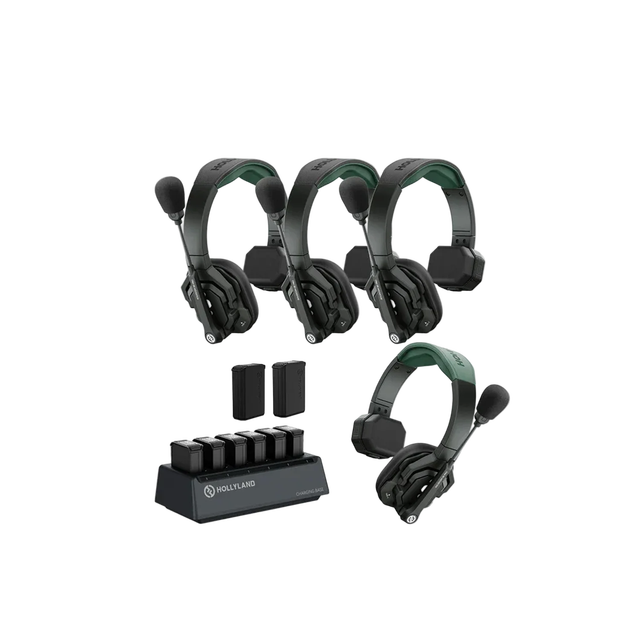 Hollyland Solidcom SE Pro 4-Users Full Duplex Wireless Headset System 1.9GHz Dual-Mic Noise Reduction Intercom
