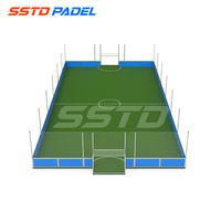 Système de terrain de football 5 contre 5 SSTD Futsal, terrain de mini-football, terrain de sport extérieur, plaques en alliage vert