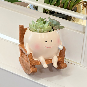 Nouveau <span class=keywords><strong>pot</strong></span> <span class=keywords><strong>de</strong></span> fleurs en résine avec personnage <span class=keywords><strong>de</strong></span> dessin animé mignon, décoration <span class=keywords><strong>de</strong></span> bureau, <span class=keywords><strong>pot</strong></span> <span class=keywords><strong>de</strong></span> fleurs pour plantes succulentes - Product Image 5