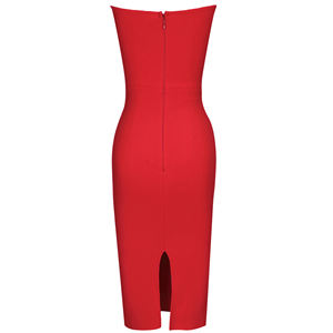 <span class=keywords><strong>Rosso</strong></span> <span class=keywords><strong>Senza</strong></span> <span class=keywords><strong>Spalline</strong></span> Partito Abiti De Verano Abiti Para Mujeres Elegante Vestidos Casuales Sala Da Ballo Abiti Fuori Dal Vestito Della Spalla - Product Image 5