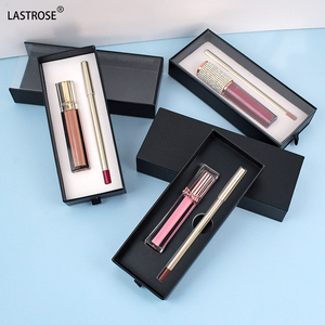 Set de 2 brillos labiales con caja negra al por mayor, delineador de espuma a prueba de transferencia y set de brillos labiales de alta pigmentación, marca privada - Product Image 5