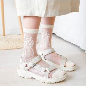 Wholesale Summer Thin See Through <strong>Socks</strong> Nylon Mesh Transparent Sheer <strong>Silk</strong> <strong>Socks</strong> for Women - Product Image 3