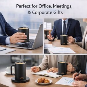Coffret Cadeau d'Entreprise 2-en-1 : Mug Isotherme Intelligent à Température LED et <span class=keywords><strong>Thermos</strong></span> Unique pour Employés (Pack de Bienvenue) - Product Image 3