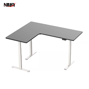 Escritorio en forma de L para oficina en casa, ajuste de altura de superficie grande, escritorio de pie para ordenador - Product Image 2