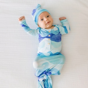 Mameluco de Verano con Botones para Bebé Recién Nacido, Mameluco con Nudos Personalizado, Saco de Dormir para Bebé, Ropa de Bebé Ecológica - Product Image 1