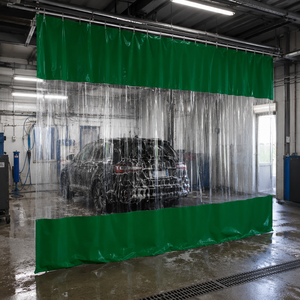 Rideau en PVC transparent insonorisant et imperméable, panneau en vinyle plastique industriel, rideau de séparation transparent, <span class=keywords><strong>taille</strong></span> personnalisée - Product Image 3