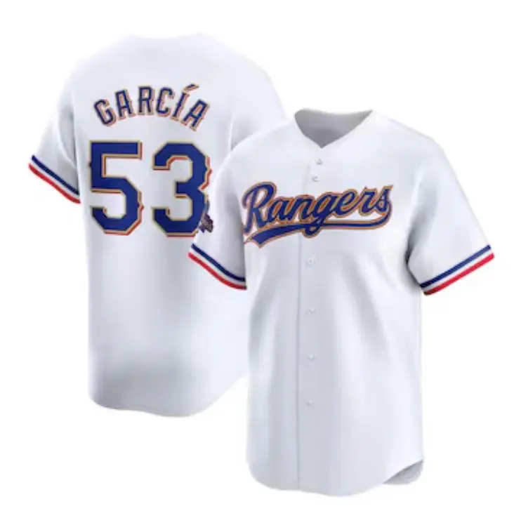 Toptan en kaliteli ucuz dikişli beyzbol formalar Corey Seager Adolis Garcia Jung beyaz 2024 altın koleksiyonu sınırlı Jersey