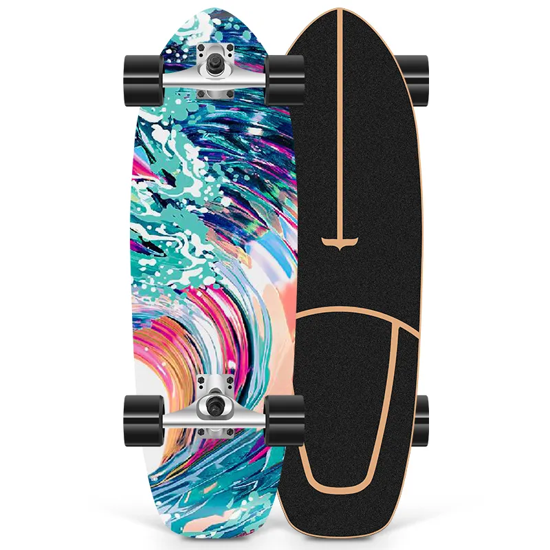 Planche à roulettes de surf Oem Land 32 pouces bon marché planche à roulettes complète pour adultes vente en gros