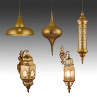 Lampe à Suspension Dorée Créative Style Marocain Lustres de Luxe Led Suspension pour Restaurant