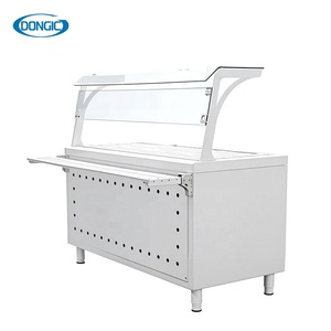 Mostrador de alimentos eléctrico de acero inoxidable para cocina comercial con tapa de vidrio para servir alimentos calientes de una fuente de energía eléctrica - Product Image 3
