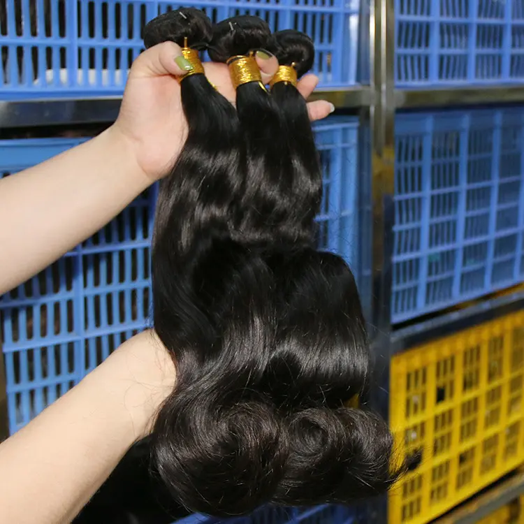 Produk Yang Diformulasikan Khusus Non Remy 5A Rambut Gelombang Badan Peru 100% Tingkat Atas 4Pcs Lot