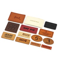 Étiquette en cuir PU avec logo personnalisé, patch en cuir embossé, étiquettes en cuir pour jeans, vêtements, matériau en cuir PU