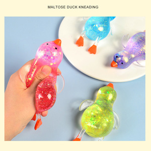 Juguetes para Apretar de Material TPR para Bebés y Niños Pequeños, Pato de Maltosa para Amasar, Bola Antiestrés de Rebote Lento con Forma de Ganso - Product Image 1