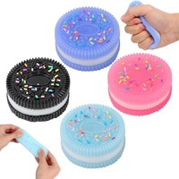 Jouets en silicone JITENG à presser, super grands biscuits moelleux faits à la main, cadeaux d'anniversaire, anti-stress