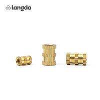 Langda - Usinage CNC de précision sur mesure - Écrous en laiton - Inserts moletés pour applications médicales - Tolérance de 0,01 mm - Classe 8 - Grade