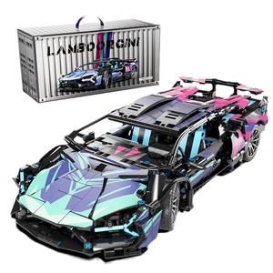 Cyberpunk Rambo Racing Car Building <b>Blocks</b> Plastic Indoor Use Children's Educational Small Particle Toy for 0-24 Months - Product Image 1