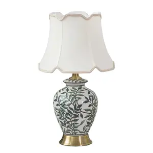 Elegante lampada da tavolo in ceramica leggera da lettura E27 da comodino per soggiorno