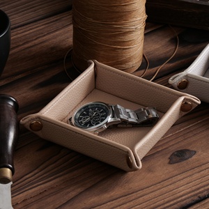 Bandejas de Almacenamiento Personalizables de Cuero Sintético Grabables con Láser, 6x6 Pulgadas, Bandejas de Cuero Sintético Personalizadas en Blanco, Mini Bandejas de Almacenamiento - Product Image 6