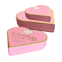 Caja de chocolate de corazón de Navidad personalizada con Manejo de Impresión de revestimiento UV de laminación mate en relieve