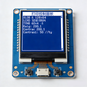 โมดูลจอแสดงผล IPS TFT LCD ขาวดำแบบกำหนดเองขนาด 128x64 ความสว่าง 500 นิต สำหรับแผงควบคุมเครื่องพิมพ์และเครื่องถ่ายเอกสาร - Product Image 3