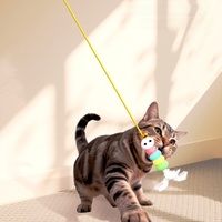 Accessoires pour animaux de compagnie, fournitures pour chats, jouet interactif pour chat avec plume électronique rechargeable par USB, cloche automatique