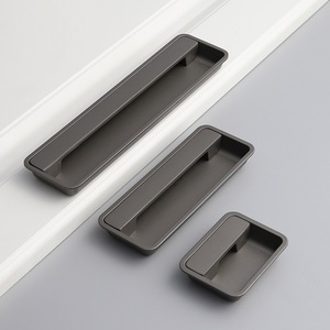 Bord encastré à montage encastré noir et or tiroir porte armoire dissimuler cuisine poignée de traction cachée pour meubles bouton de cuisine ZINC - Product Image 6